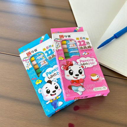 Caja con 12 Crayolas Osito $1.9 c/crayon