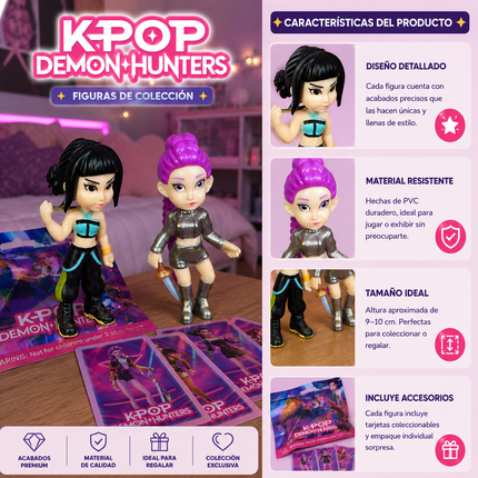 4 Muñecas Guerreras K-Pop Sorpresa en Bolsa $26 c/u