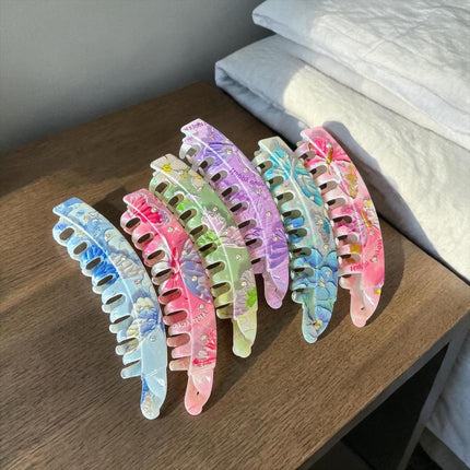 12 Pinzas Bananas con Pedreria Colores $11 c/u