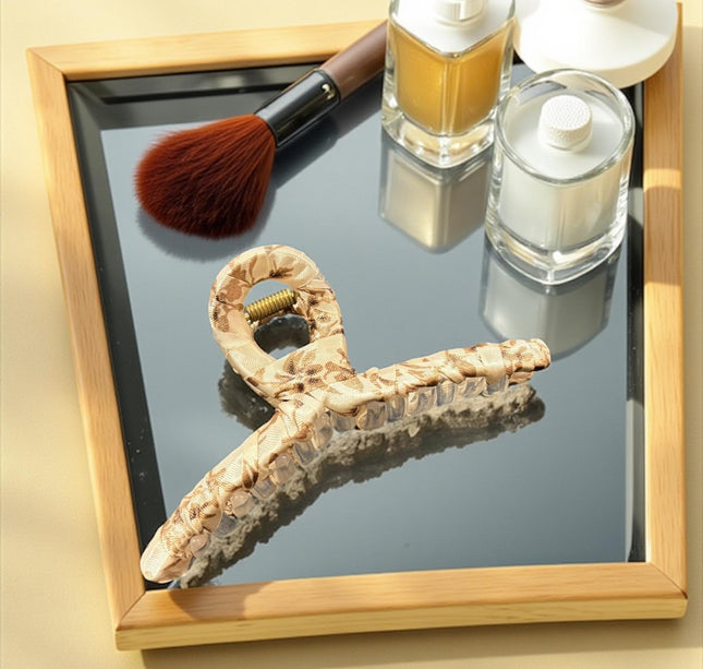 12 Pinzas para Cabello Decoradas con Liston $9.9 c/u