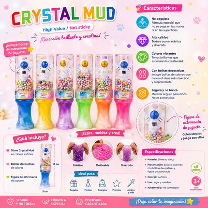 6 Slime de Colores con Atronauta Juguete $26 c/u