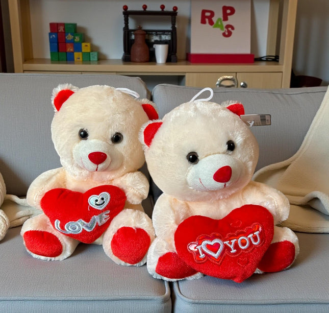 3 Oso de Peluche con Corazoncito Rosa/Rojo/Café/Beige $69 c/u