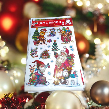 10 Planillas Calcomania 3D Stickers de Santa Claus  $21.6 c/u