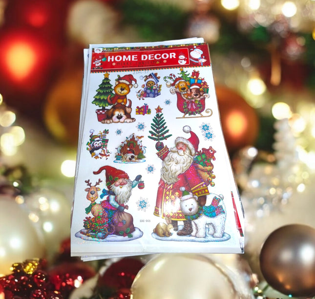 10 Planillas Calcomania 3D Stickers de Santa Claus  $21.6 c/u