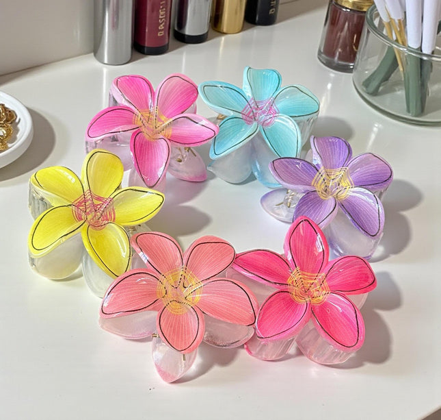 12 Pinzas Flores Hawainas  Centro $9.9 c/u