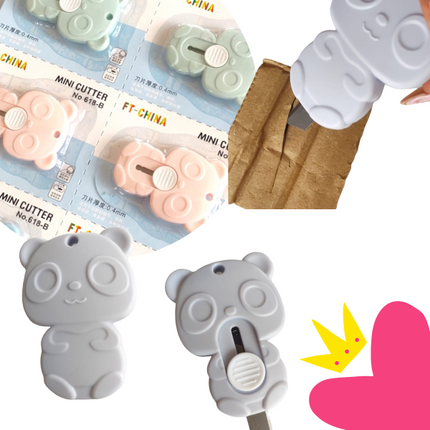 12 Cutters Navaja Panda Colores Pastel $4.16 c/u