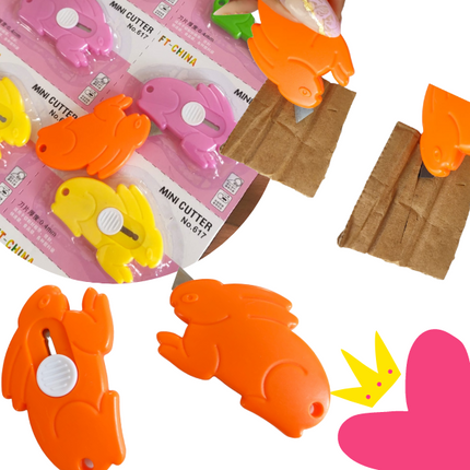 12 Cutters Navaja Conejito Colores $4.16 c/u