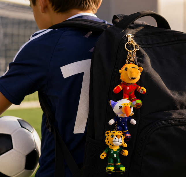 2 Llaveros Mascotas Mundial Peluche $78 c/u