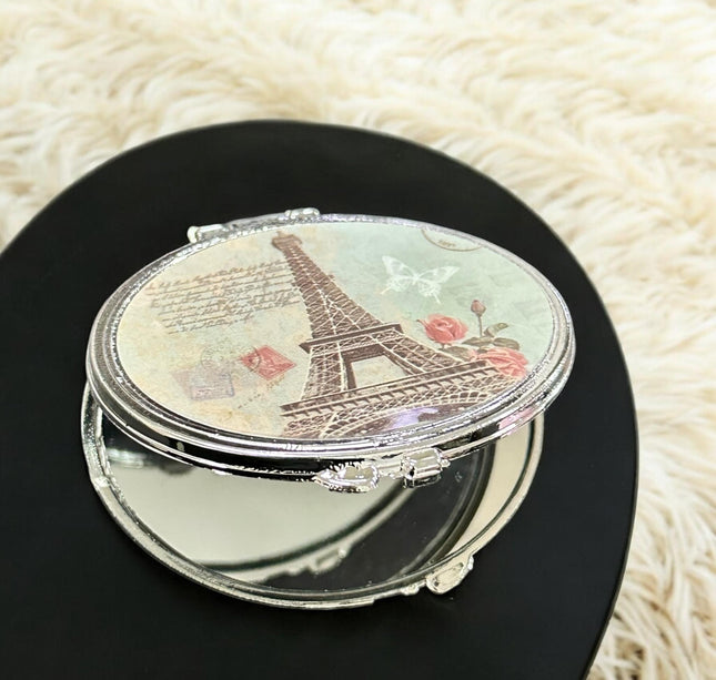 12 Espejos de Bolsillo Dobles Kiss/Paris $5.5 c/u