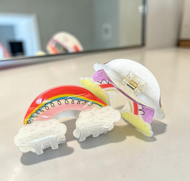 12 Pinzas Arcoiris Lindas $27 c/u