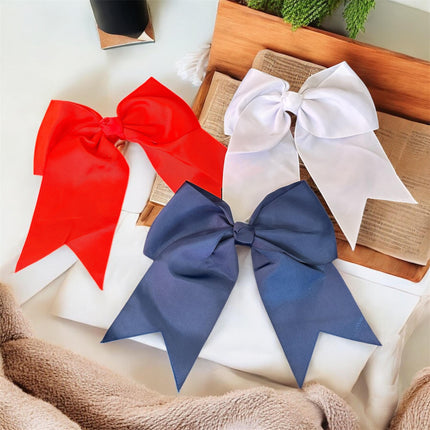 12 Moños Coquette Lisos Blanco/Azul/Rojo $7 c/u