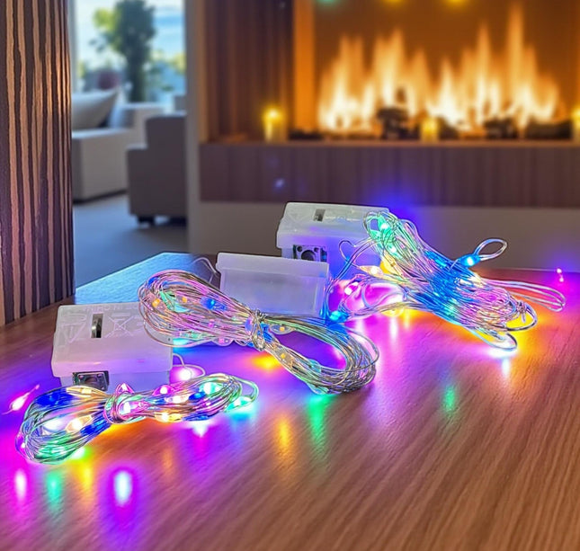 12 Luz de Hadas Colores 2m $4.5 c/u