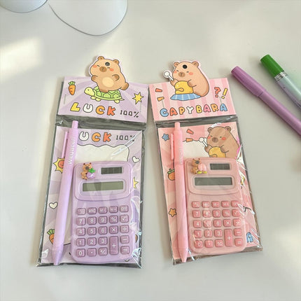 3 Calculadora con Lapicero de Colores $32 c/u