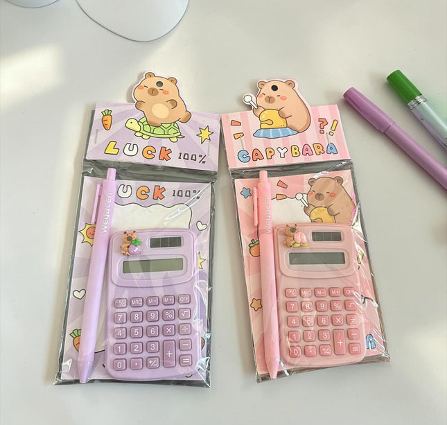 3 Calculadora con Lapicero de Colores $32 c/u