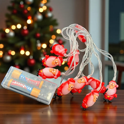 Serie de Luz Navideña 2.5M Figuras Santa Claus Bateria