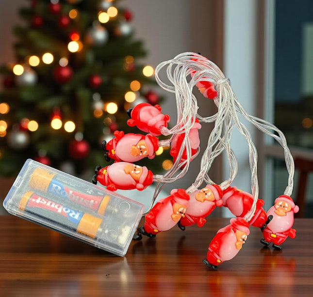 Serie de Luz Navideña 2.5M Figuras Santa Claus Bateria