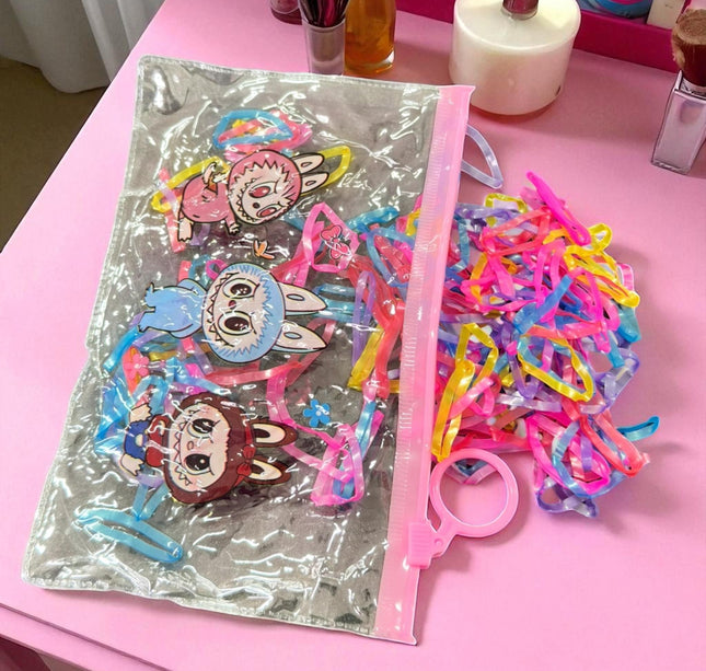 12 Bolsas Labubus Resellables con Ligas para el cabello $6 c/u