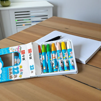 Caja con 12 Crayolas Osito $1.9 c/crayon