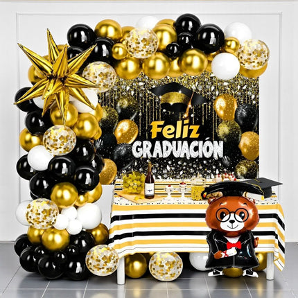 Kits Globos Graduacion con Decoración 54 piezas