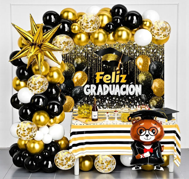 Kits Globos Graduacion con Decoración 54 piezas