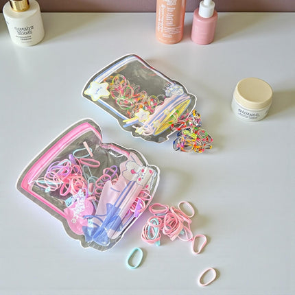 12 Bolsita de Ligas para Cabello Colores $5.9 c/u