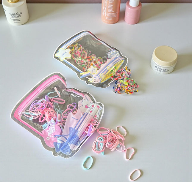 12 Bolsita de Ligas para Cabello Colores $5.9 c/u