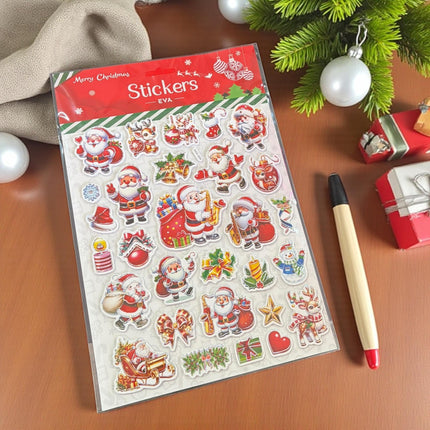 12 Stickers Navideños Santa $18 c/u