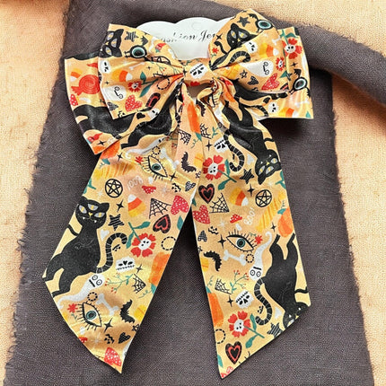 12 Moños Halloween Estampados $6.75 c/u