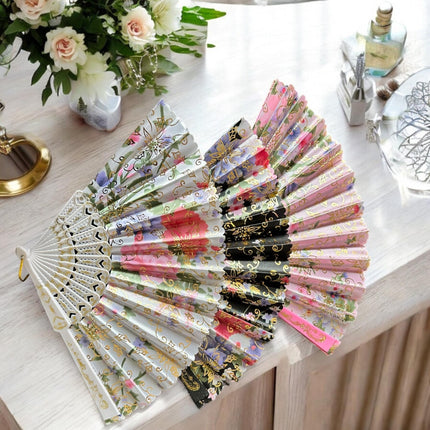 12 Abanicos Colores Decorados $15. c/u