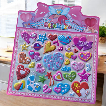 12 Planilla de Stickers Figuras $5.9 c/u