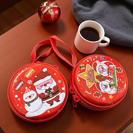 12 Monederos Navideños Circulares Metalicos con Cierre  $13.55 c/u