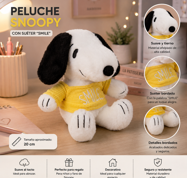 Exclusivo Tienda en linea 💥💎Peluche Snoppy Smile Colores