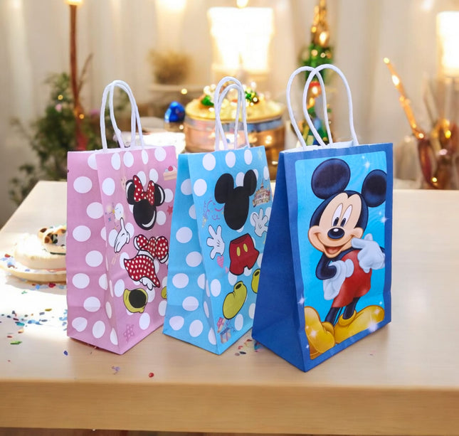 12 Bolsas para Regalo Mickey $5.99 c/u