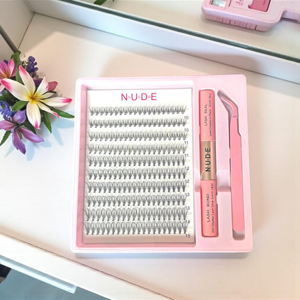 3 Sets Extenciones de Pestañas "Nude Diy Individual" $70 c/u