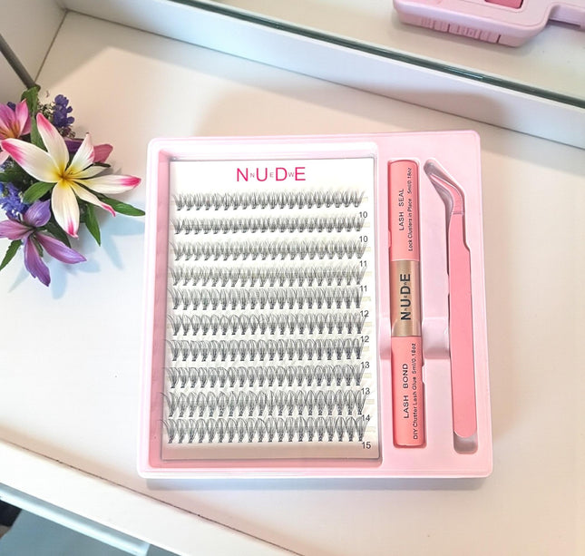 3 Sets Extenciones de Pestañas "Nude Diy Individual" $70 c/u