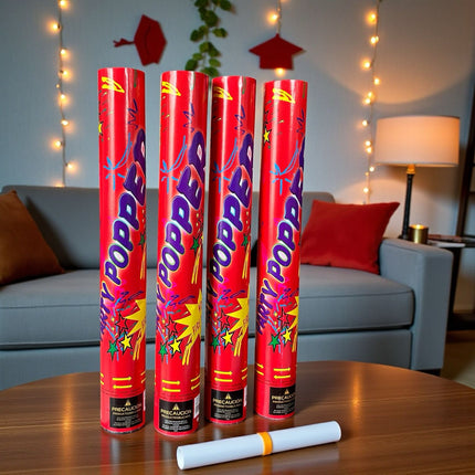 3 Cañon Reventador de Confetti para fiestas 40cm $25 c/u