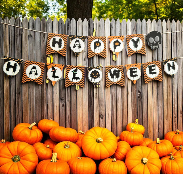6 Guirnaldas "Happy Halloween" Letras $19 c/u