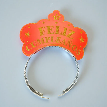 Paquete con 6 Diademas Feliz Cumpleaños
