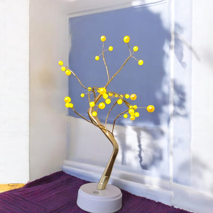 Arbol Led Decorativo Perlas Escritorio