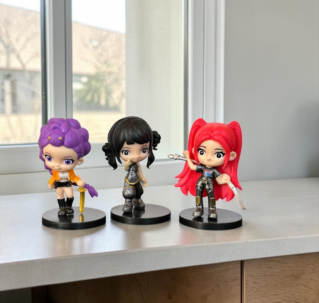 3 Figuras Guerreras K-Pop coleccionables $32 c/u