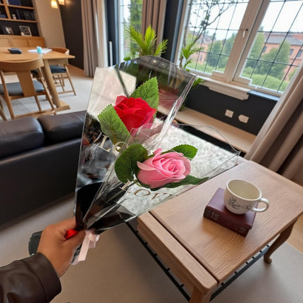 10 Rosa Individual Envuelta Regalo $13 c/u