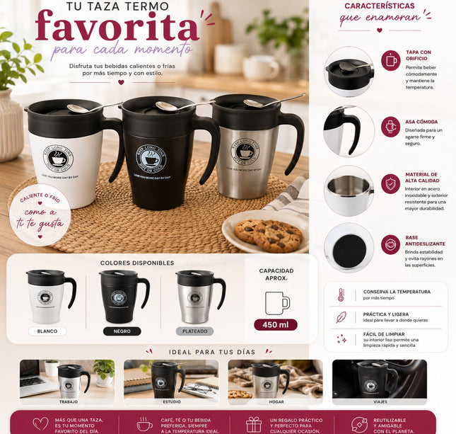 Exclusivo Tienda en linea 💥💎Taza Termo con Mango