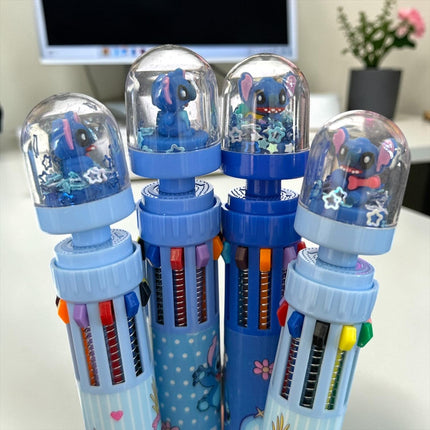 12 Lapiceros Sticht Multitintas Figura 3D Destellos $12.5 c/u