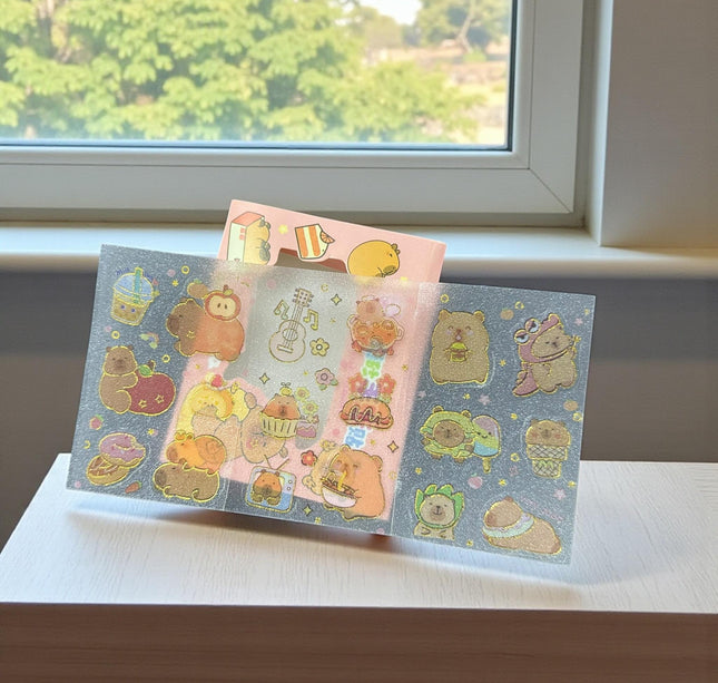 30 Cajitas con Stickers Capibaras $4.2 c/u