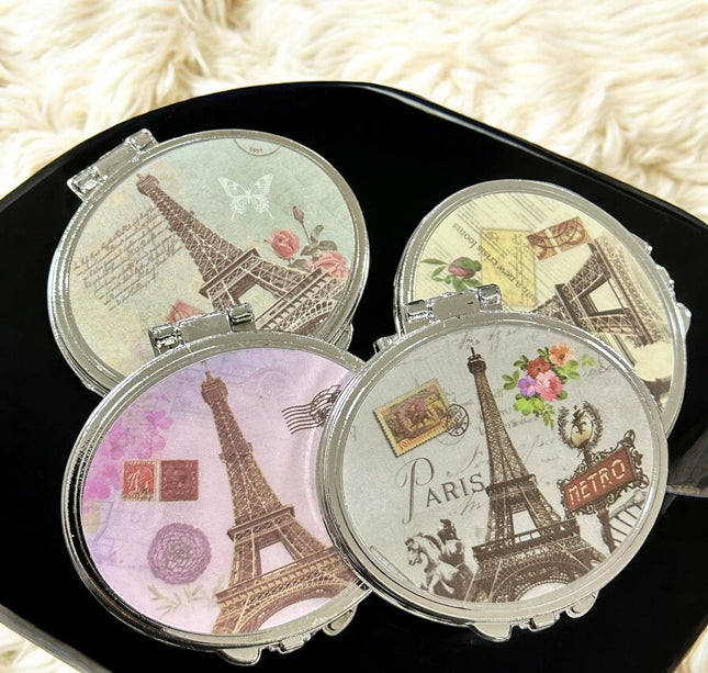 12 Espejos de Bolsillo Dobles Kiss/Paris $5.5 c/u