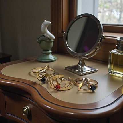 100 Anillos Acero Inoxidable con Pedreria $6.9 c/u