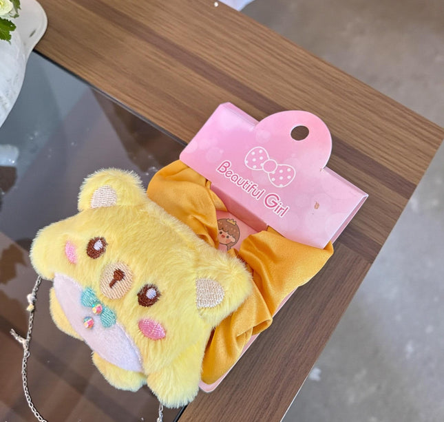 12 Scrunchies Peluche Ositos $17 c/u