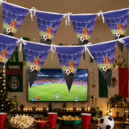 12 Guirnaldas de 10 Banderolas Futbol $11.9 c/u