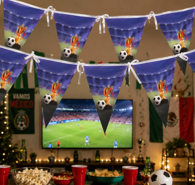 12 Guirnaldas de 10 Banderolas Futbol $11.9 c/u