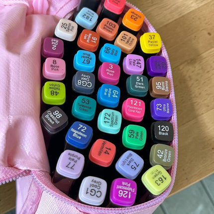 Estuche "Tralalero" de 36 Plumones Doble Punta